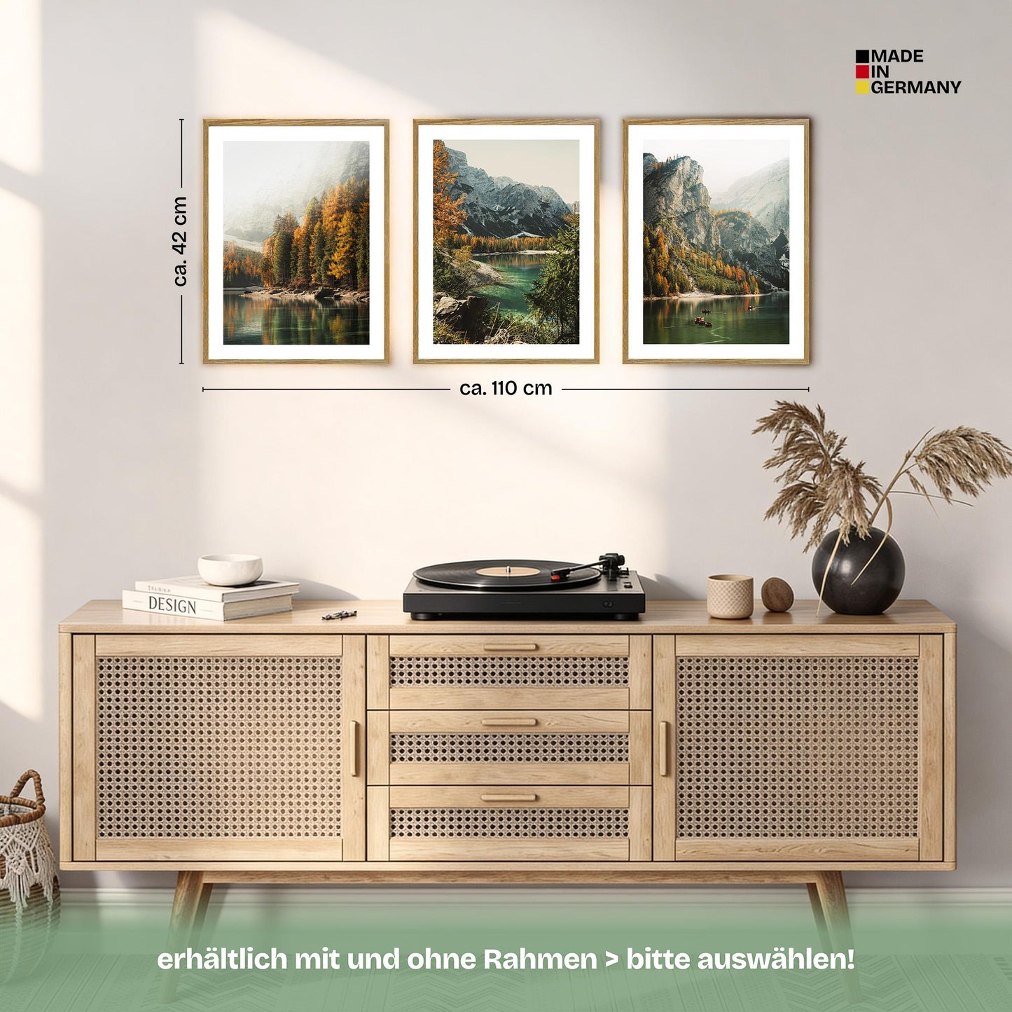 Poster Set Pragser Wildsee Herbst Bilderwand Wandbilder Tirol ARTFAVES