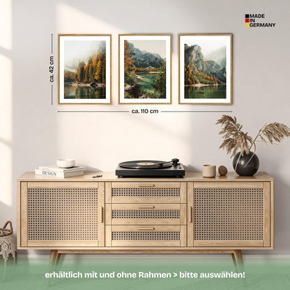 Poster Set Pragser Wildsee Herbst Bilderwand Wandbilder Tirol ARTFAVES