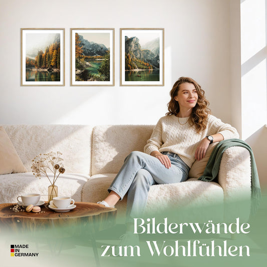 Poster Set Pragser Wildsee Herbst Bilderwand Wandbilder Tirol ARTFAVES