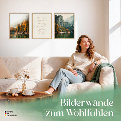 Poster Set Pragser Wildsee Herbst Bilderwand Wandbilder Tirol ARTFAVES