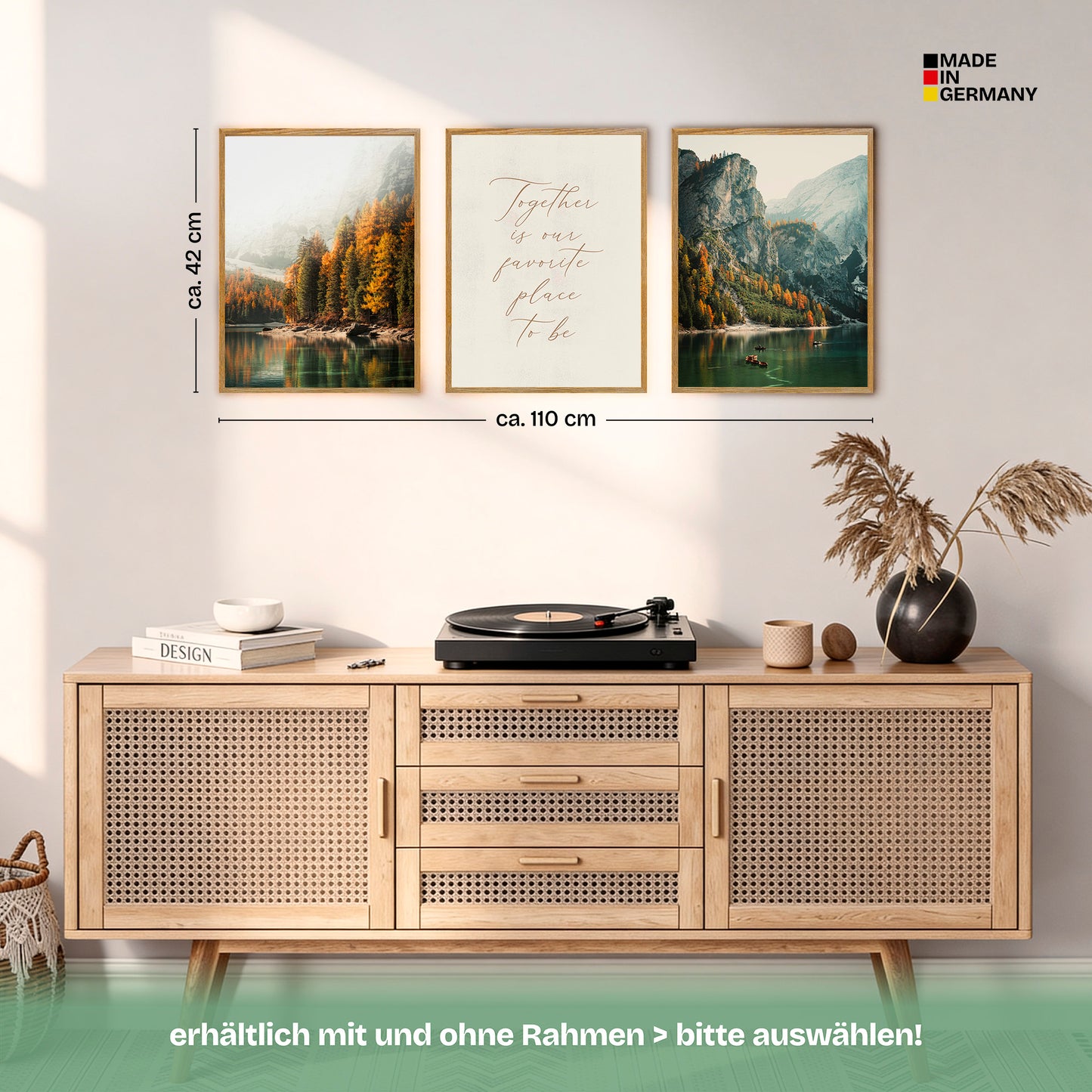 Poster Set Pragser Wildsee Herbst Bilderwand Wandbilder Tirol ARTFAVES