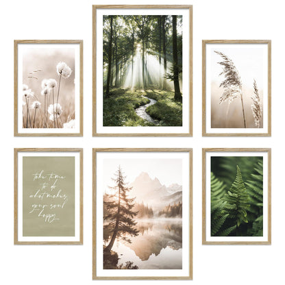 Poster Set Simplicity Nature I mehrteilige Bilderwand I Wandbilder Wald