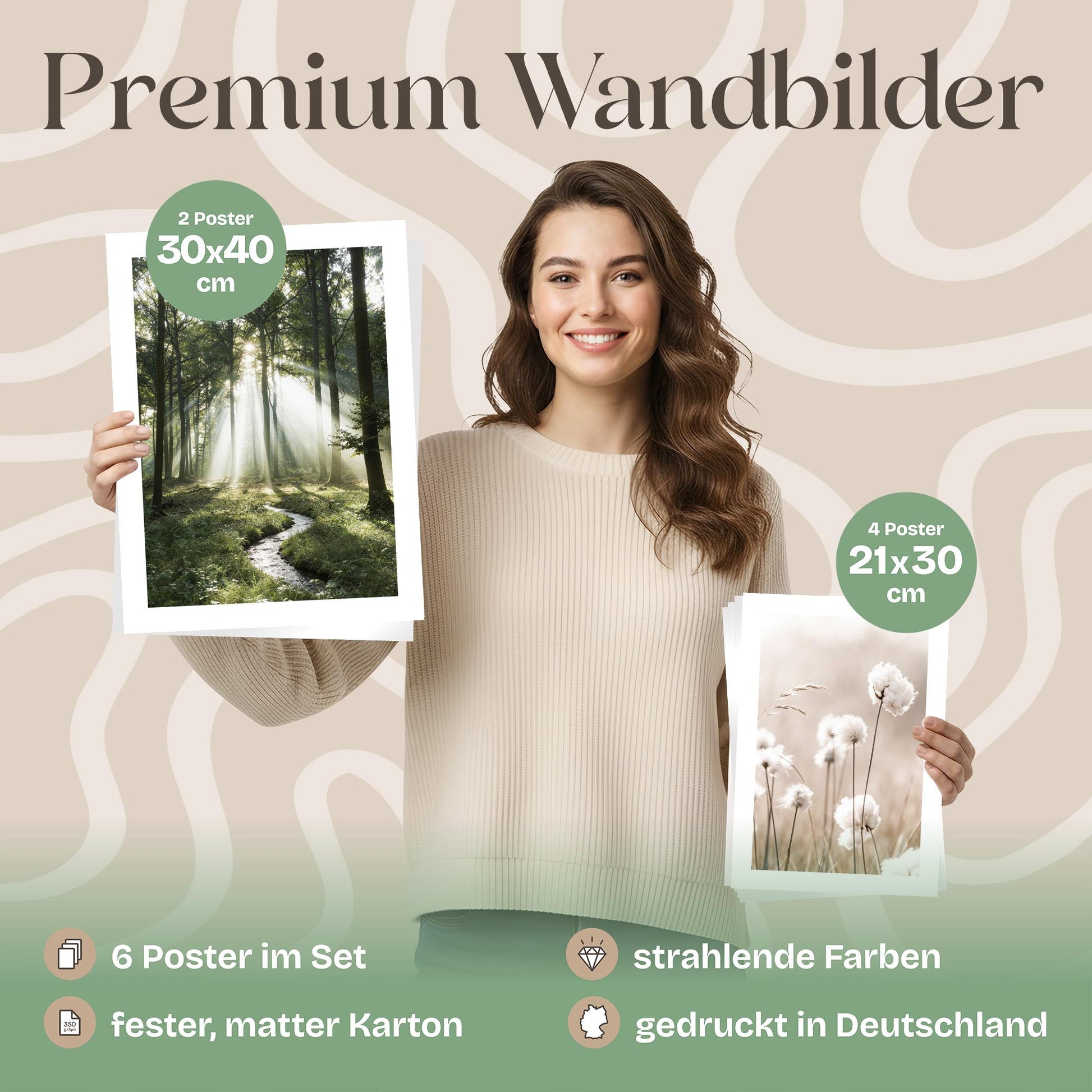 Poster Set Simplicity Nature Bilderwand Wandbilder Wald ARTFAVES