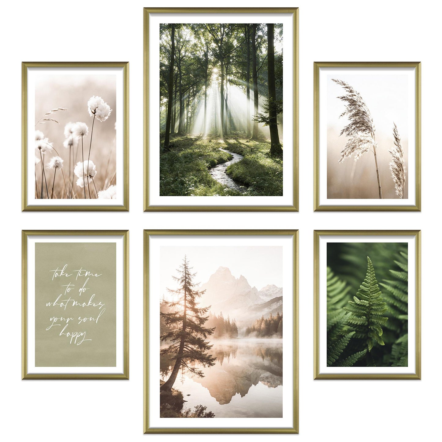 Poster Set Simplicity Nature I mehrteilige Bilderwand I Wandbilder Wald