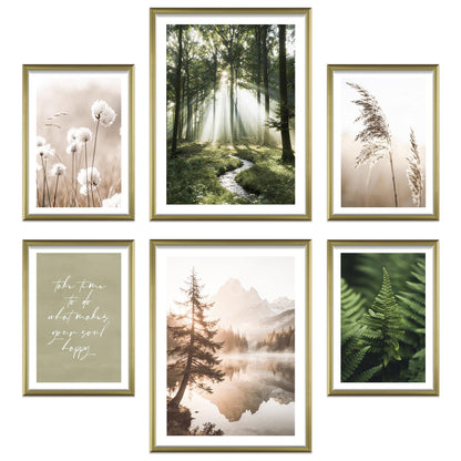 Poster Set Simplicity Nature I mehrteilige Bilderwand I Wandbilder Wald