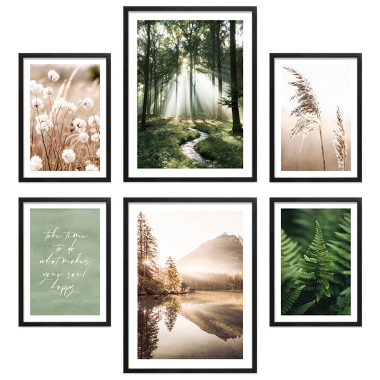 Poster Set Simplicity Nature Bilderwand Wandbilder Wald ARTFAVES