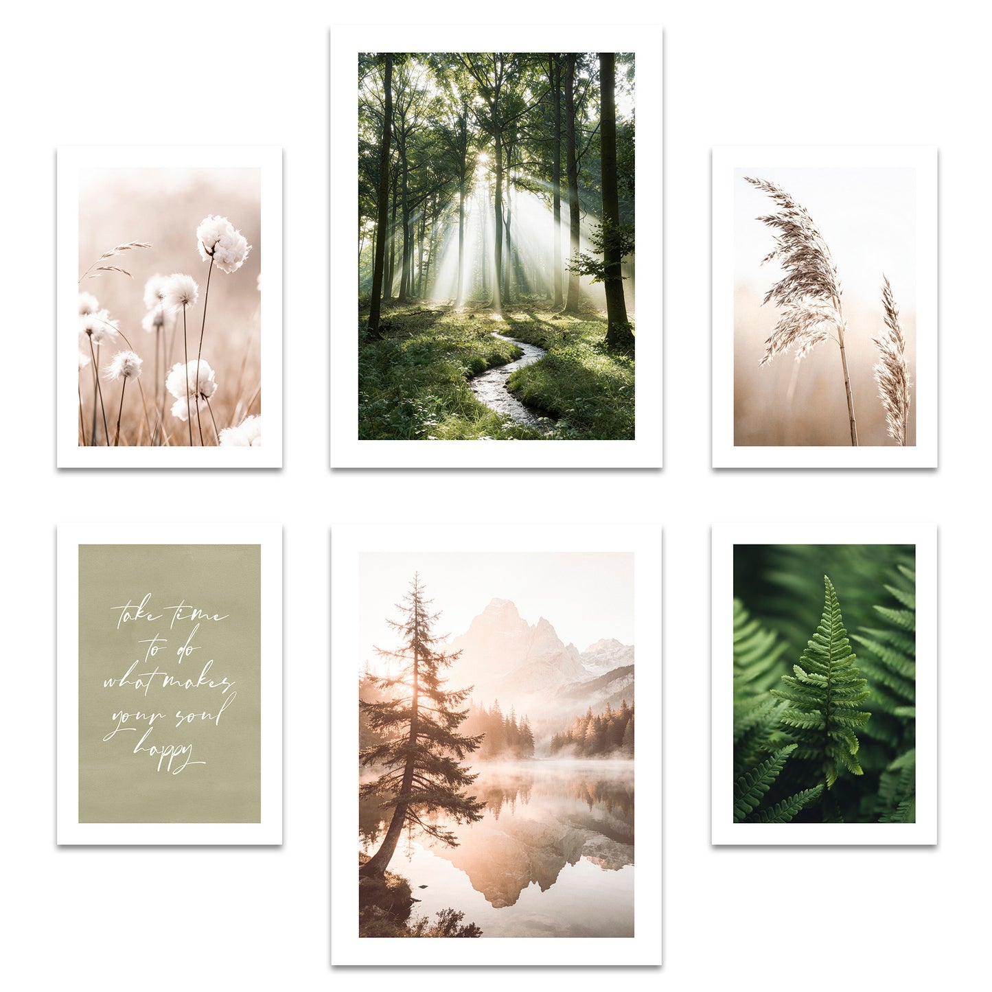 Poster Set Simplicity Nature I mehrteilige Bilderwand I Wandbilder Wald