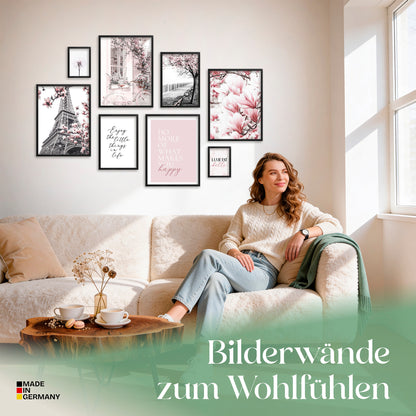 Poster Set Spring In Paris Bilderwand Wandbilder Rosa ARTFAVES