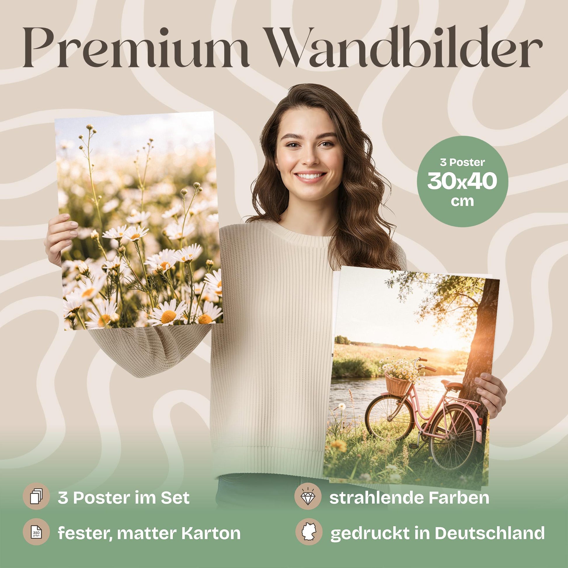 Poster Set Summer Breeze Trio Bilderwand Wandbilder Sommer ARTFAVES