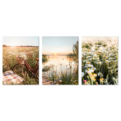 Poster Set Summer Breeze Trio I mehrteilige Bilderwand I Wandbilder Sommer