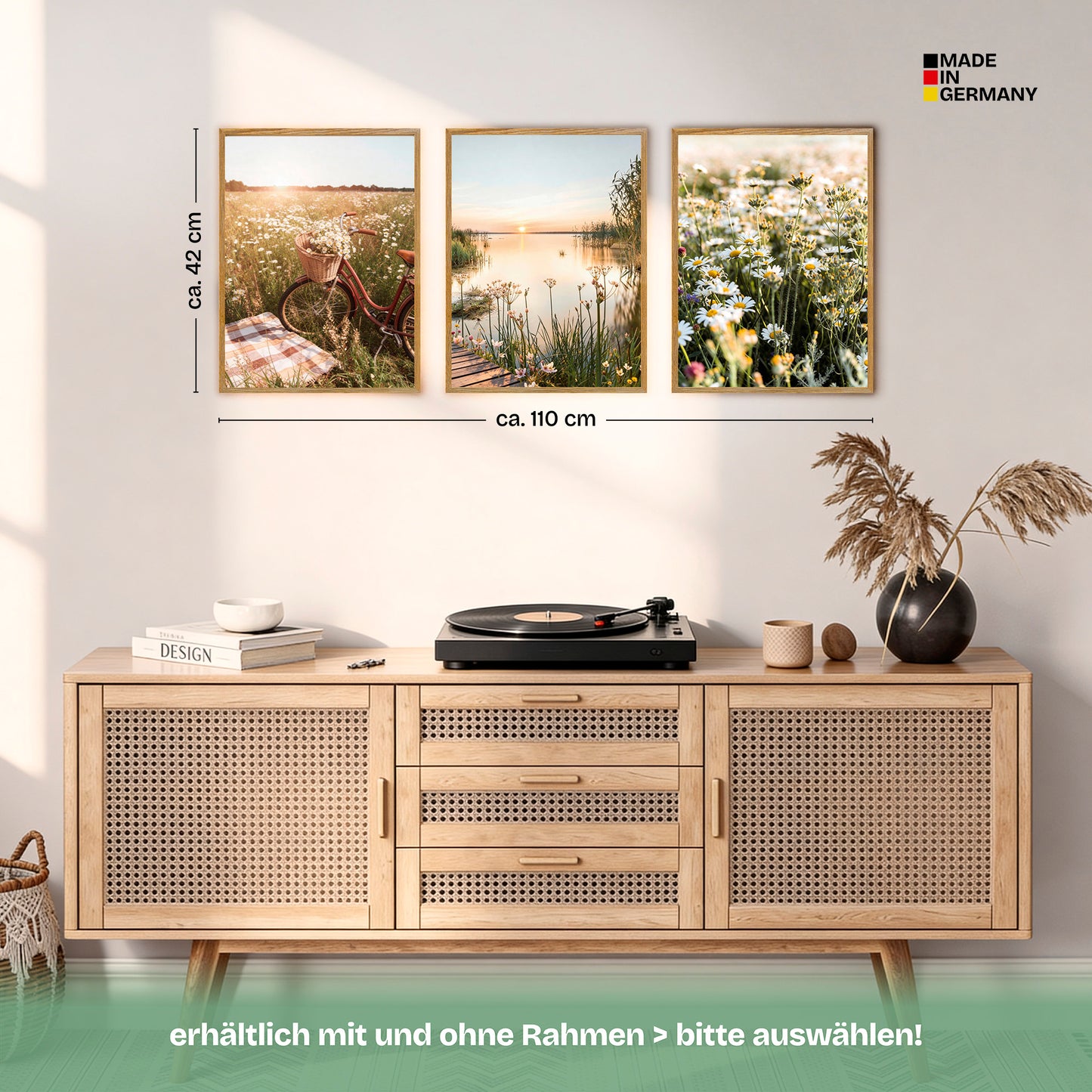 Poster Set Summer Breeze Trio Bilderwand Wandbilder Sommer ARTFAVES