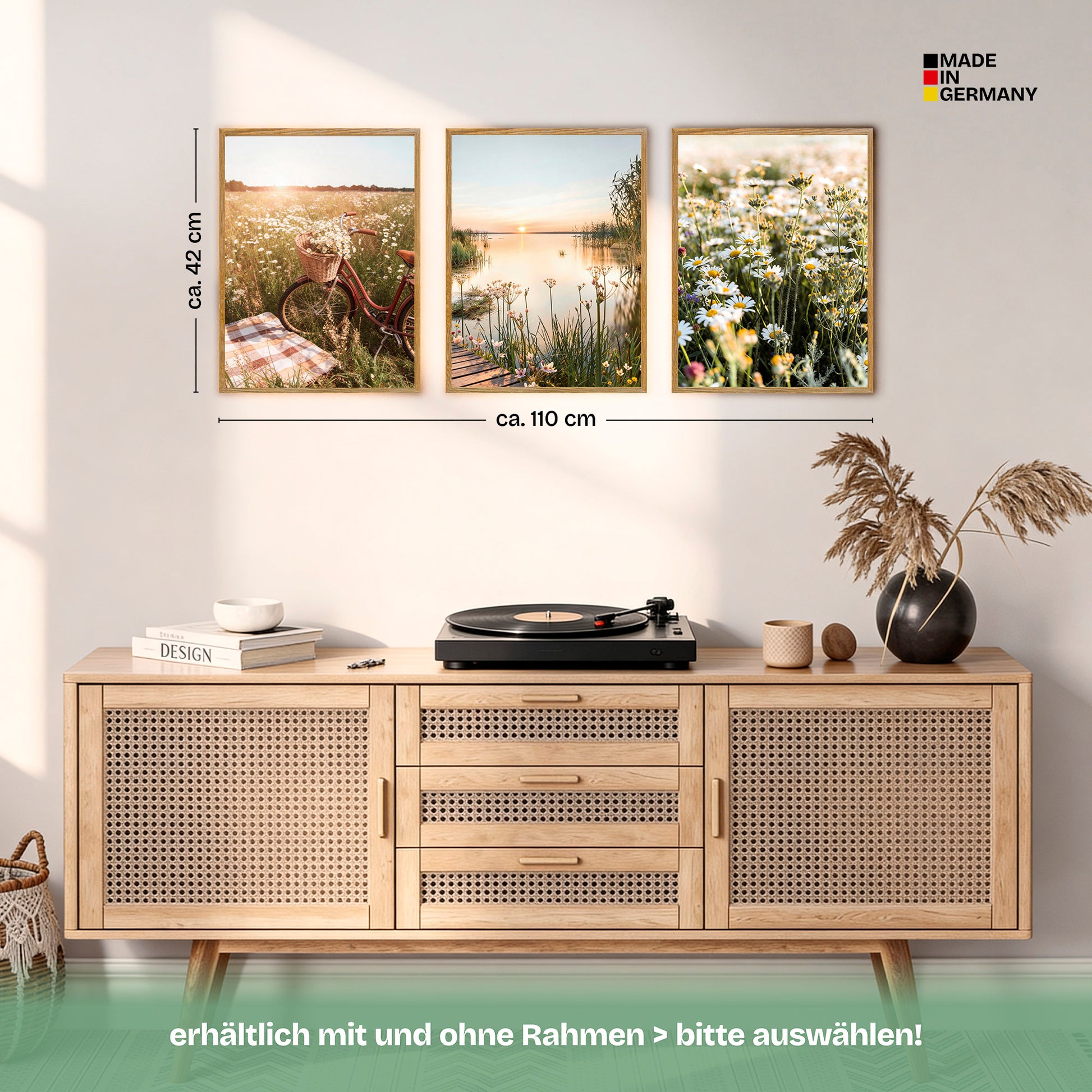 Poster Set Summer Breeze Trio Bilderwand Wandbilder Sommer ARTFAVES