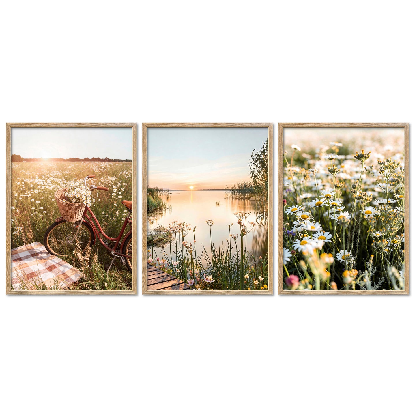 Poster Set Summer Breeze Trio Bilderwand Wandbilder Sommer ARTFAVES