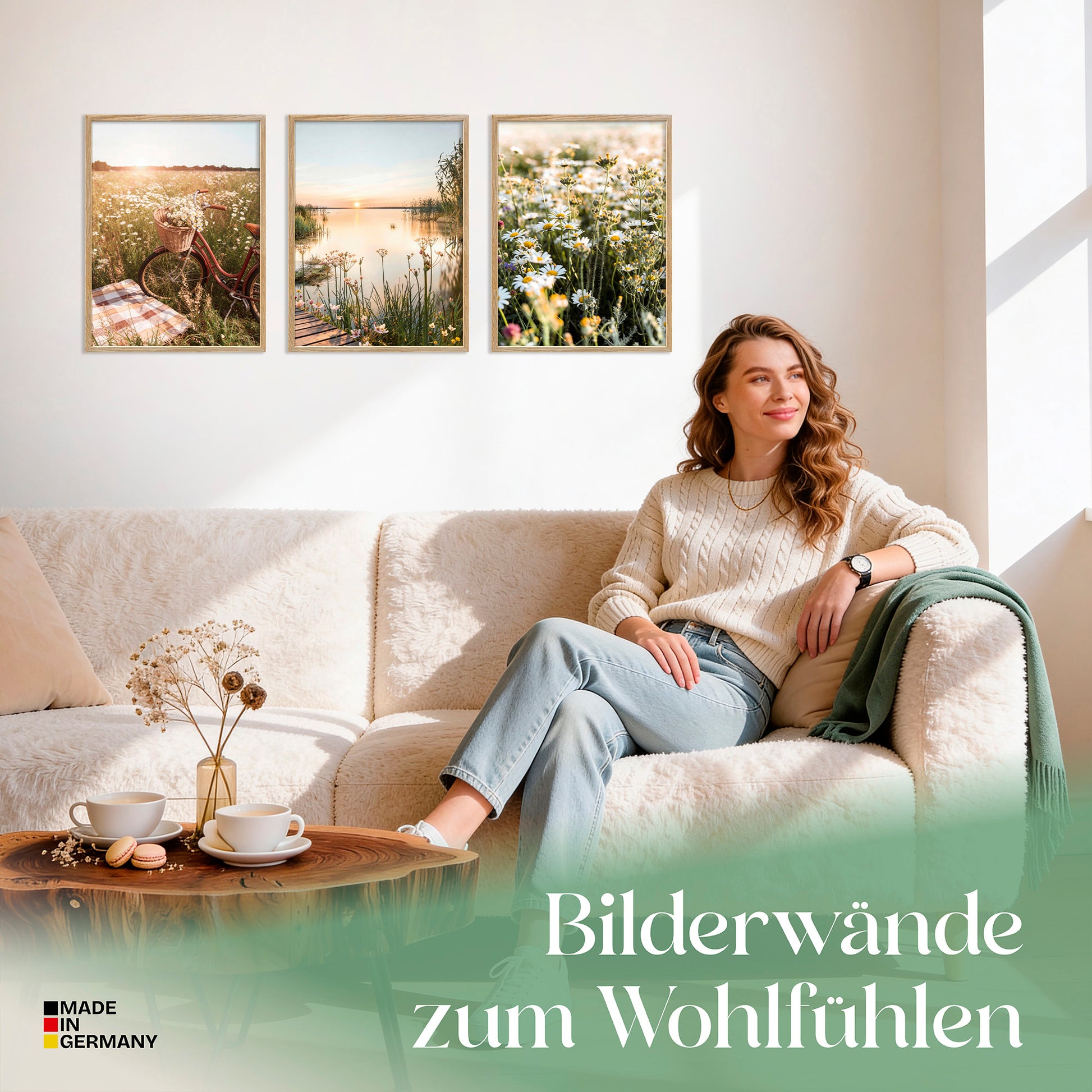Poster Set Summer Breeze Trio Bilderwand Wandbilder Sommer ARTFAVES