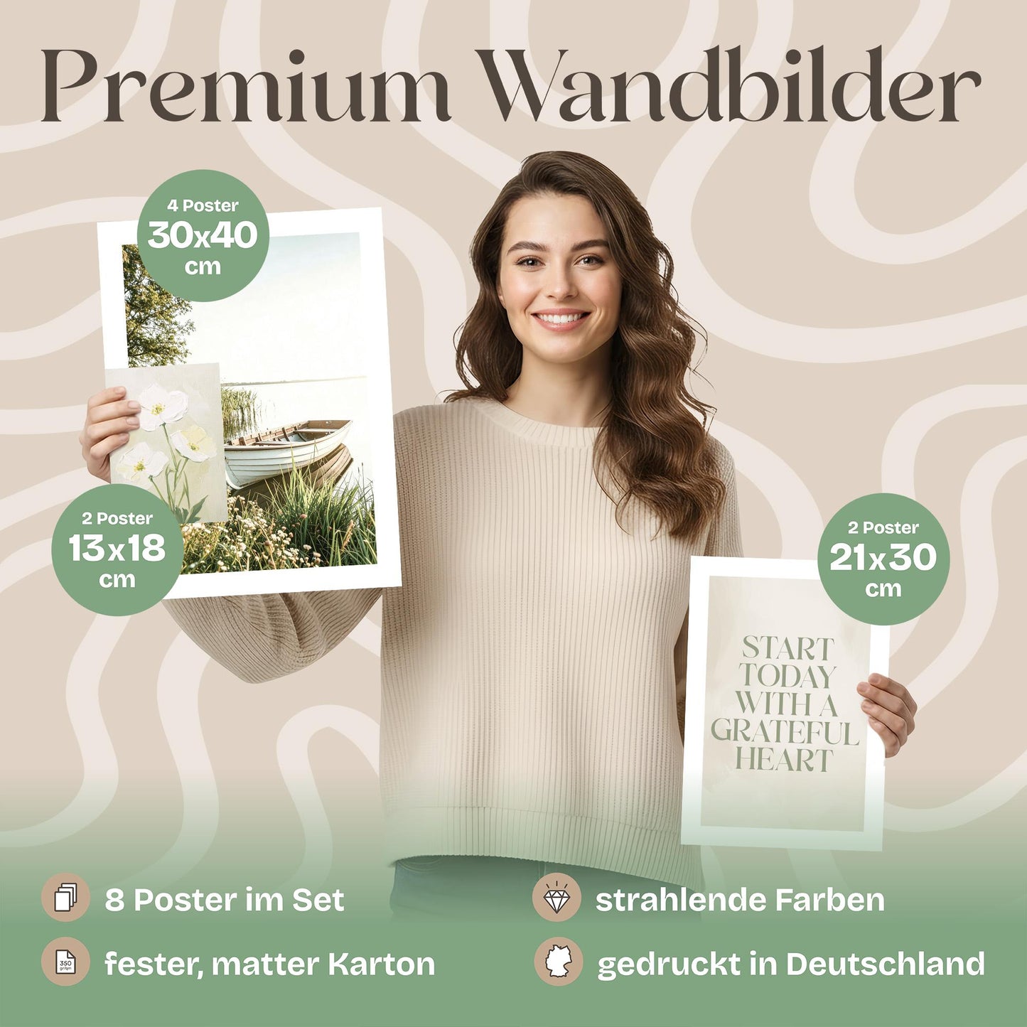 Poster Set Summer Morning Bilderwand Wandbilder Sommer ARTFAVES