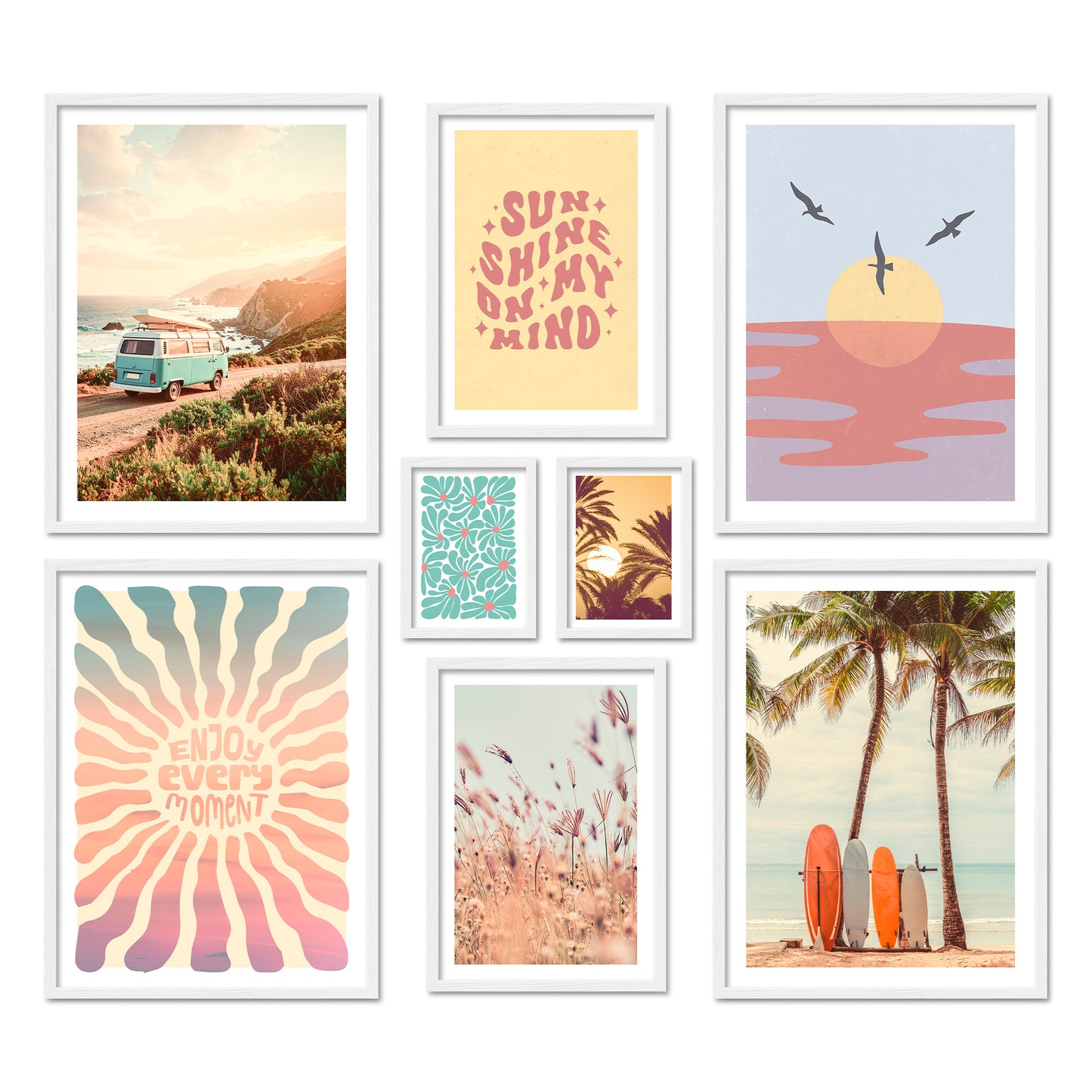 Poster Set Summer Trip I mehrteilige Bilderwand I Wandbilder Sommer