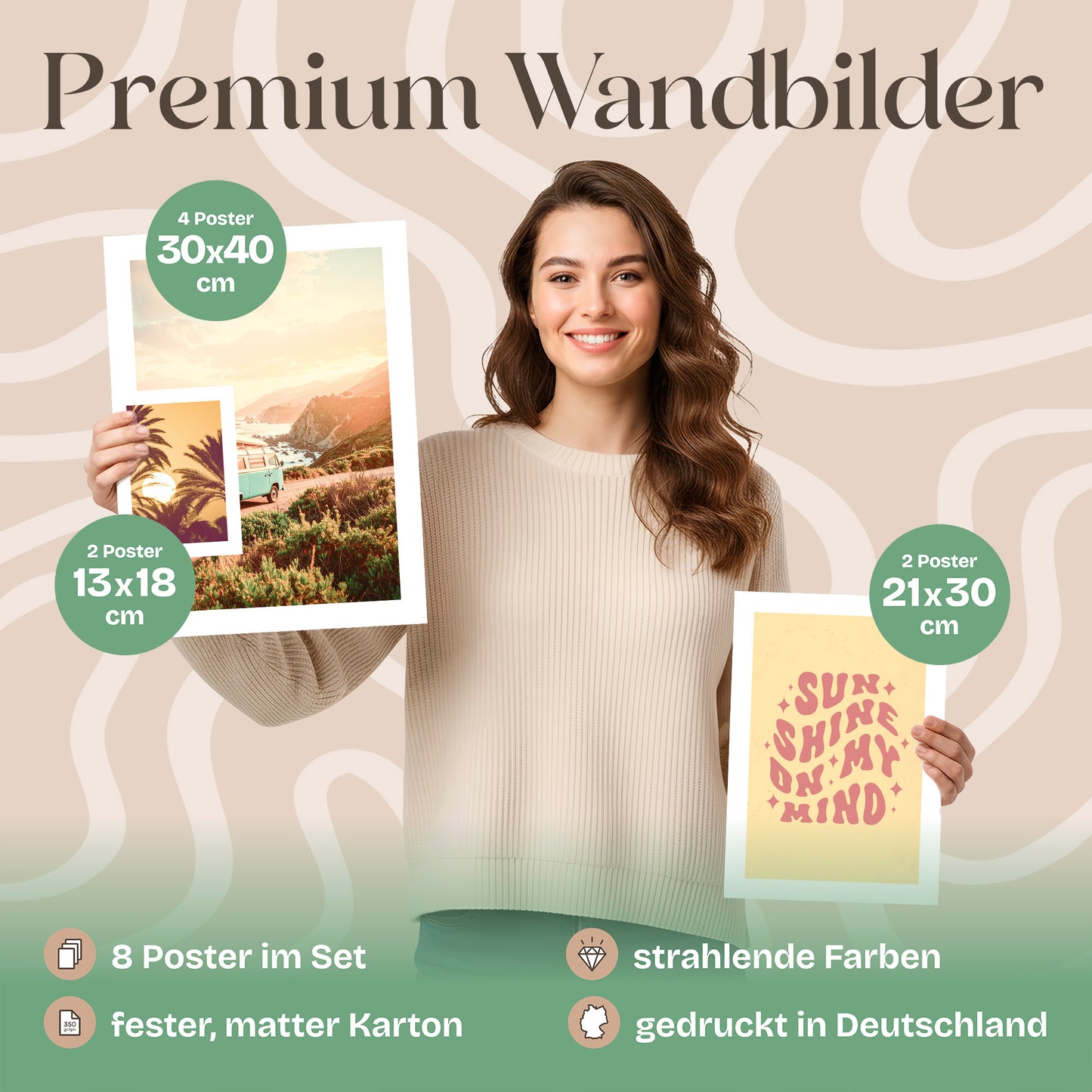 Poster Set Summer Trip Bilderwand Wandbilder Sommer ARTFAVES