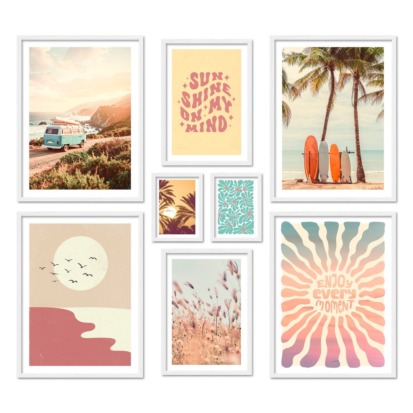 Poster Set Summer Trip I mehrteilige Bilderwand I Wandbilder Sommer