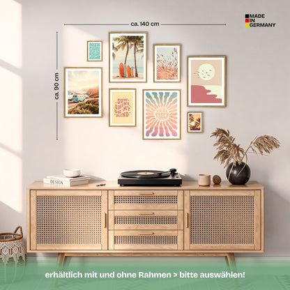 Poster Set Summer Trip Bilderwand Wandbilder Sommer ARTFAVES