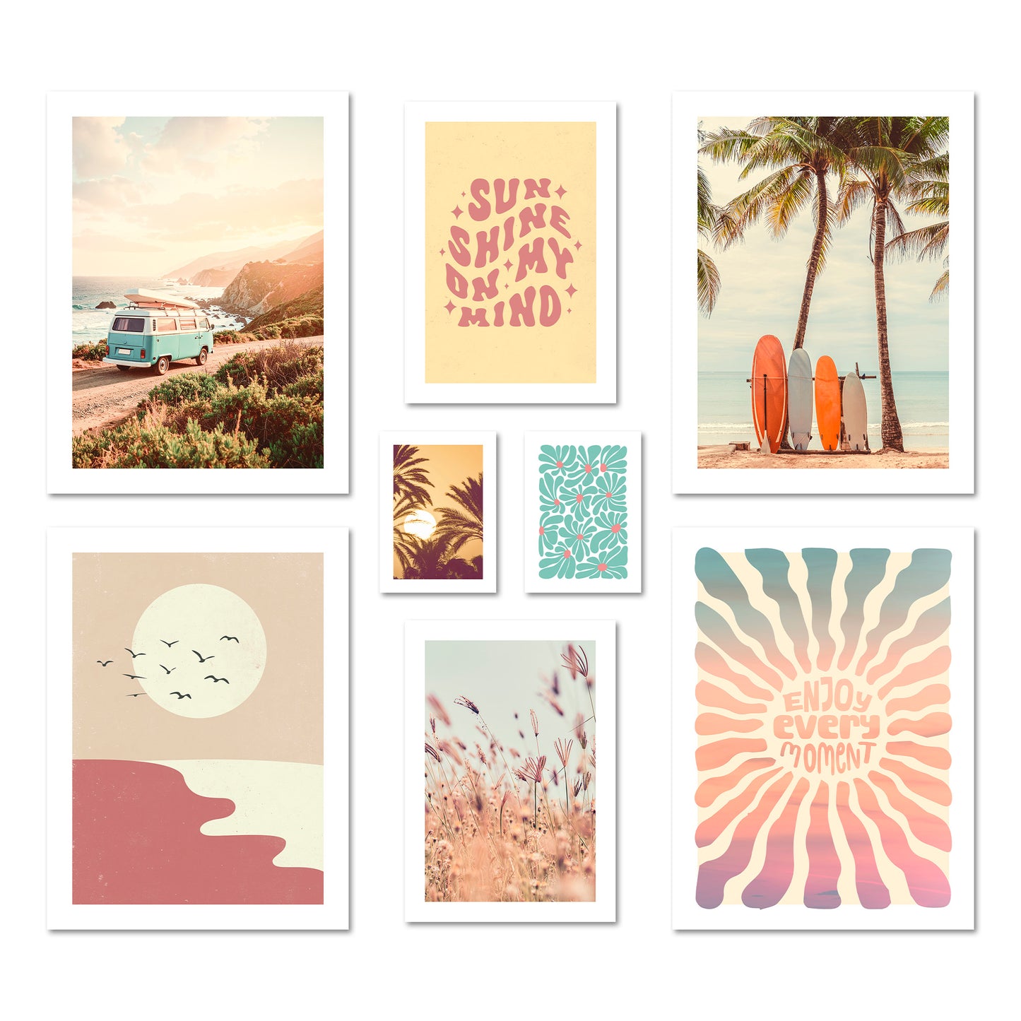 Poster Set Summer Trip I mehrteilige Bilderwand I Wandbilder Sommer