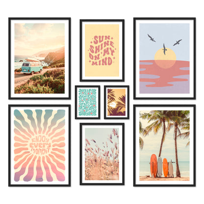 Poster Set Summer Trip Bilderwand Wandbilder Sommer ARTFAVES