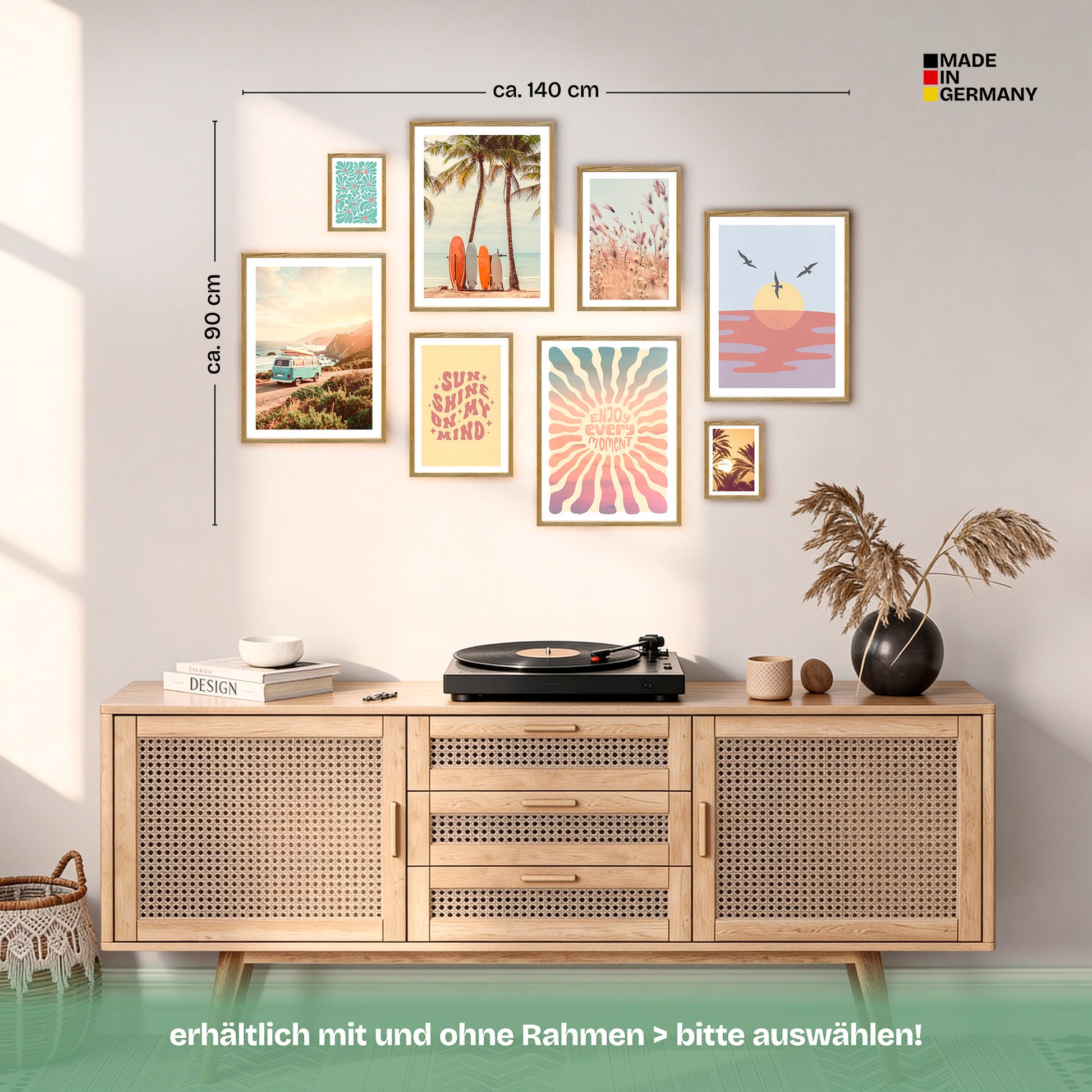 Poster Set Summer Trip Bilderwand Wandbilder Sommer ARTFAVES