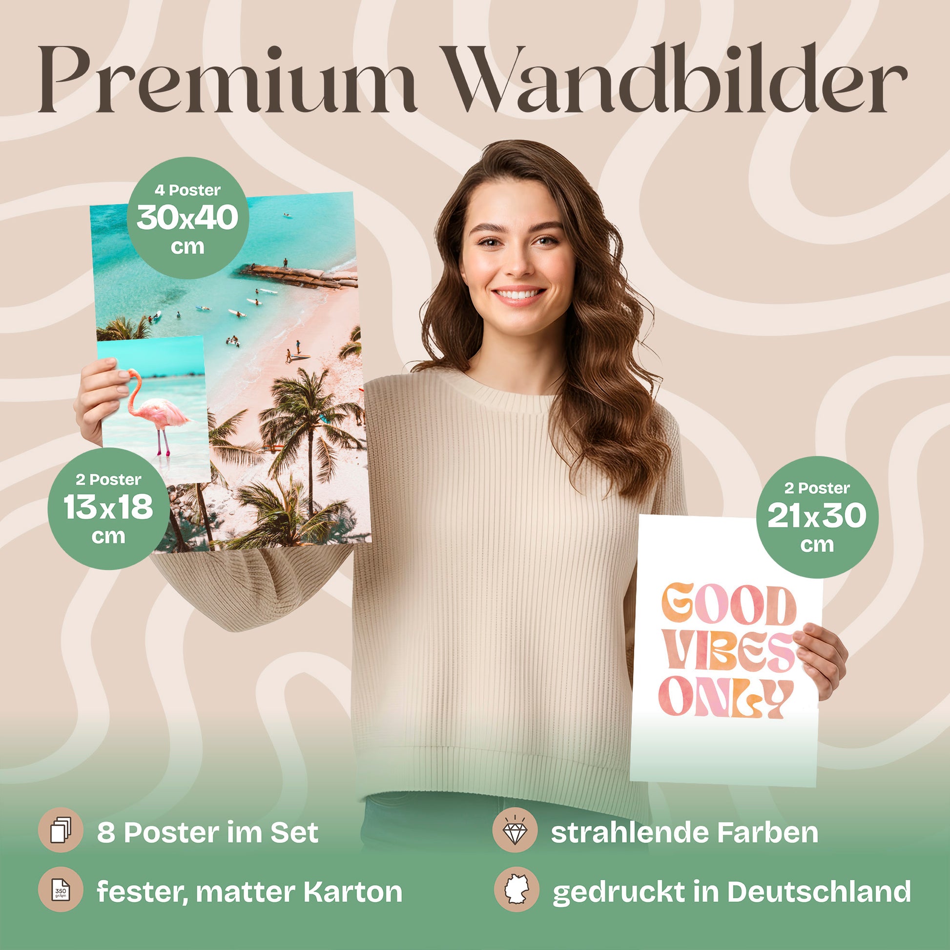 Poster Set Summer Vibes Bilderwand Wandbilder Sommer ARTFAVES