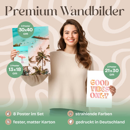 Poster Set Summer Vibes Bilderwand Wandbilder Sommer ARTFAVES