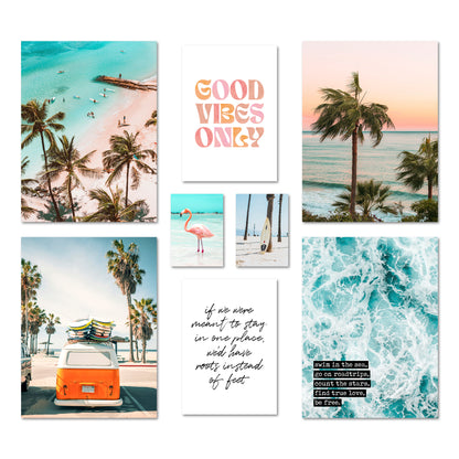 Poster Set Summer Vibes I mehrteilige Bilderwand I Wandbilder Sommer