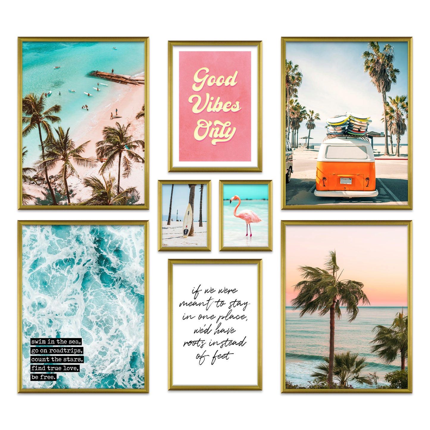 Poster Set Summer Vibes I mehrteilige Bilderwand I Wandbilder Sommer