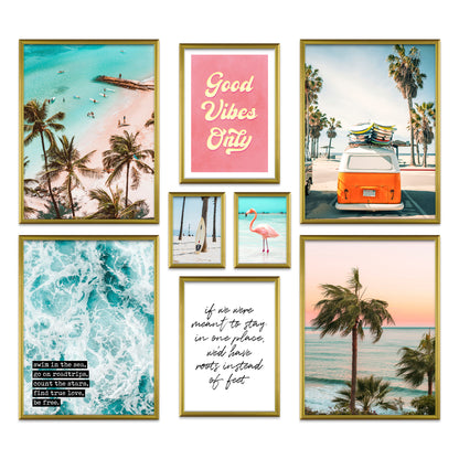 Poster Set Summer Vibes I mehrteilige Bilderwand I Wandbilder Sommer