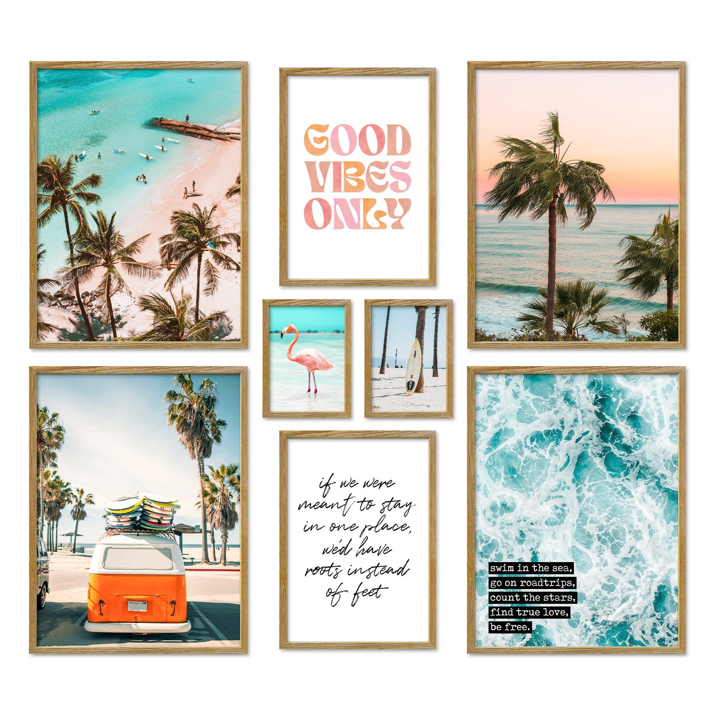 Poster Set Summer Vibes I mehrteilige Bilderwand I Wandbilder Sommer
