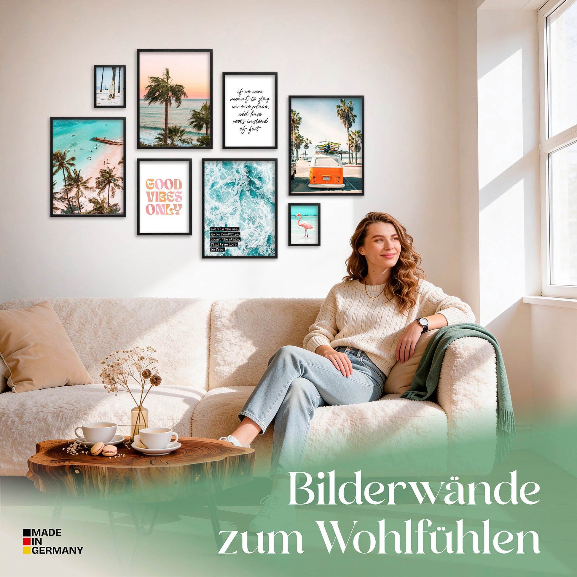 Poster Set Summer Vibes Bilderwand Wandbilder Sommer ARTFAVES