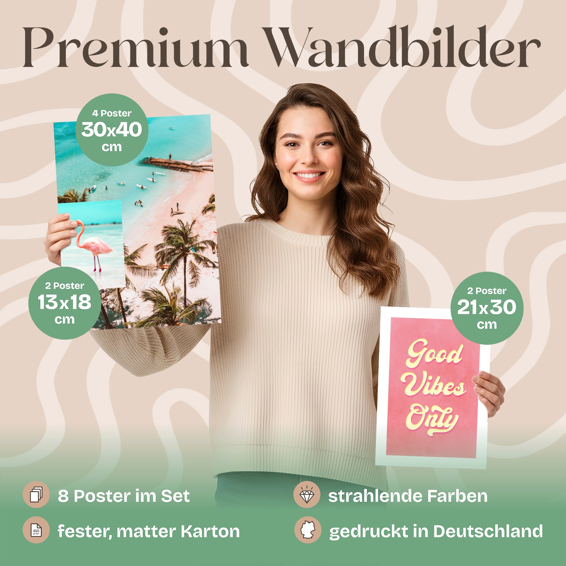 Poster Set Summer Vibes Bilderwand Wandbilder Sommer ARTFAVES
