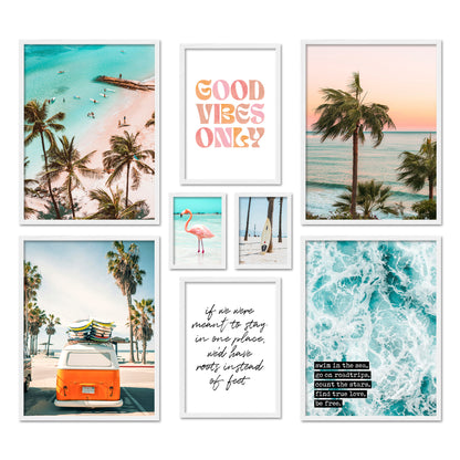 Poster Set Summer Vibes I mehrteilige Bilderwand I Wandbilder Sommer