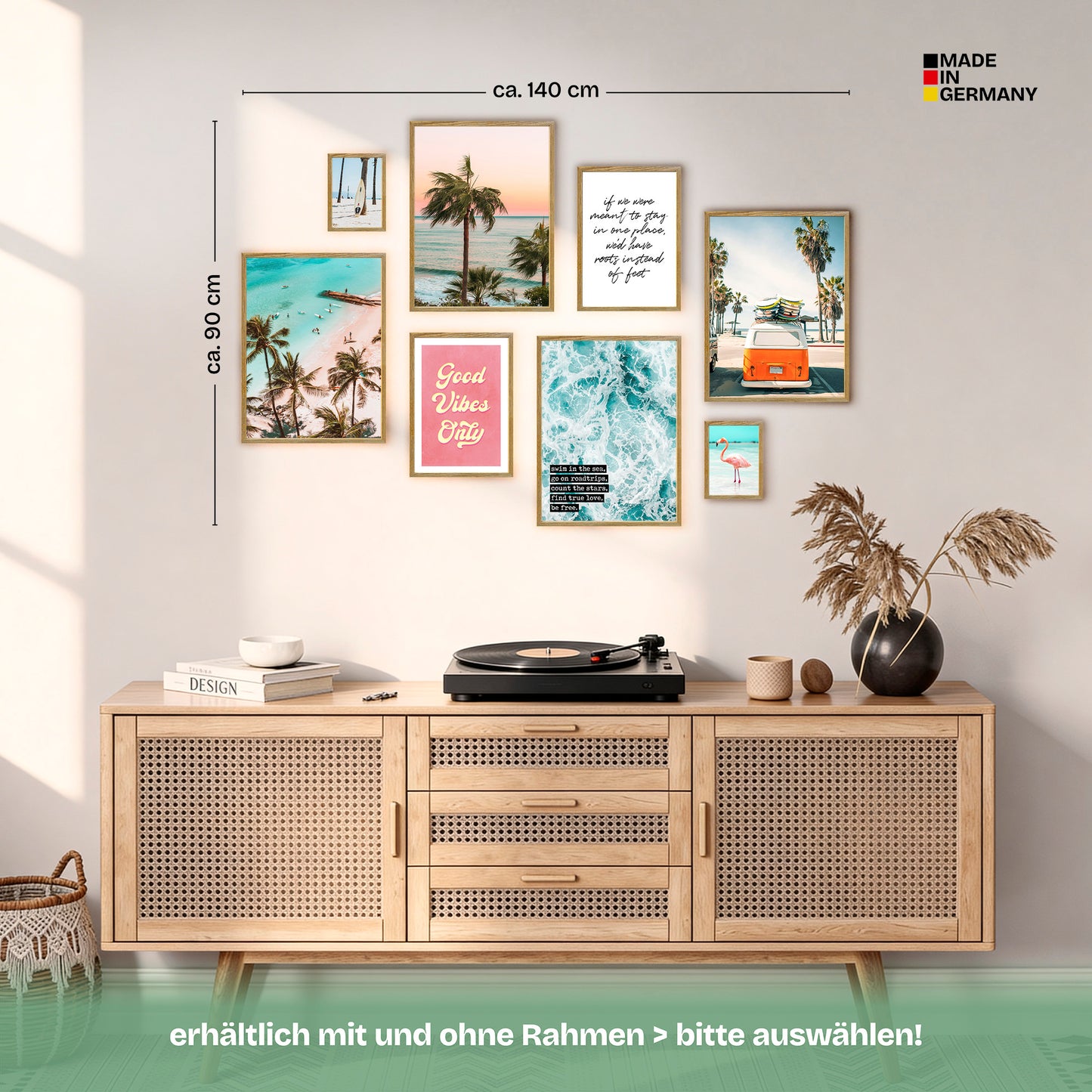 Poster Set Summer Vibes Bilderwand Wandbilder Sommer ARTFAVES