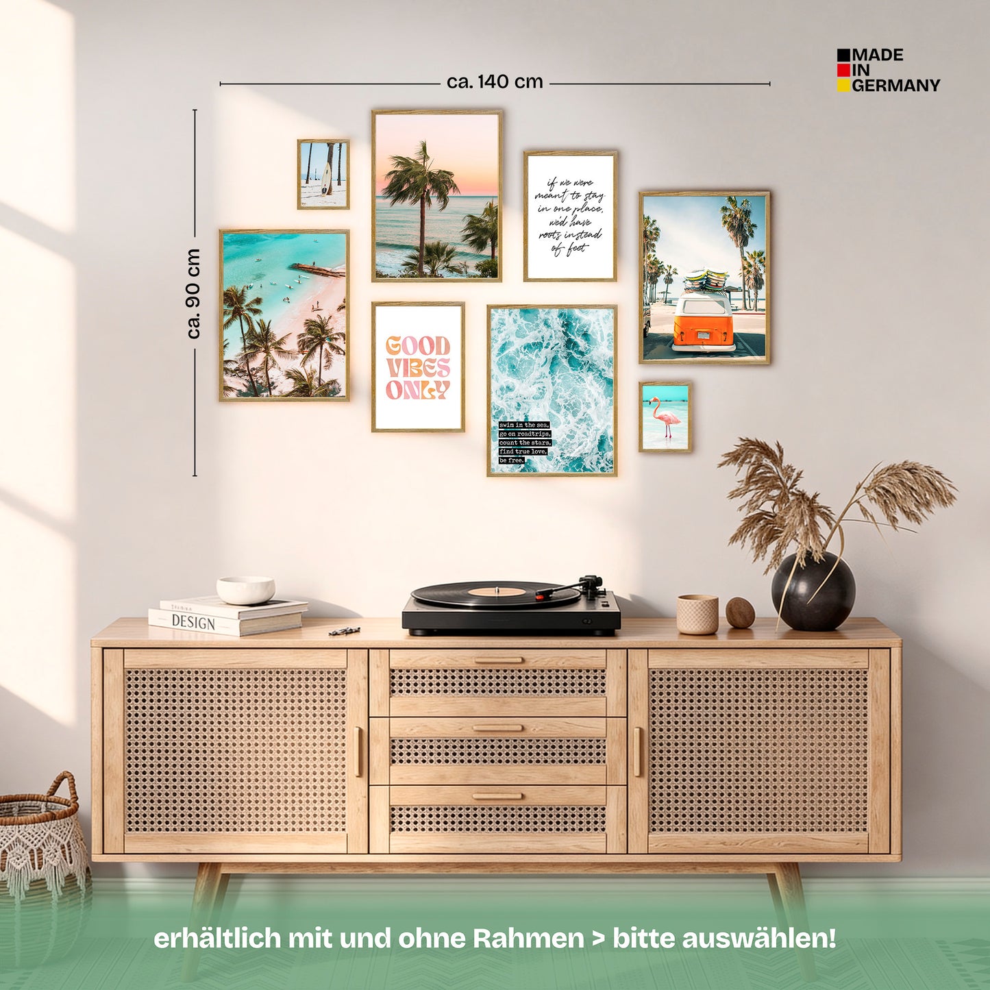 Poster Set Summer Vibes Bilderwand Wandbilder Sommer ARTFAVES