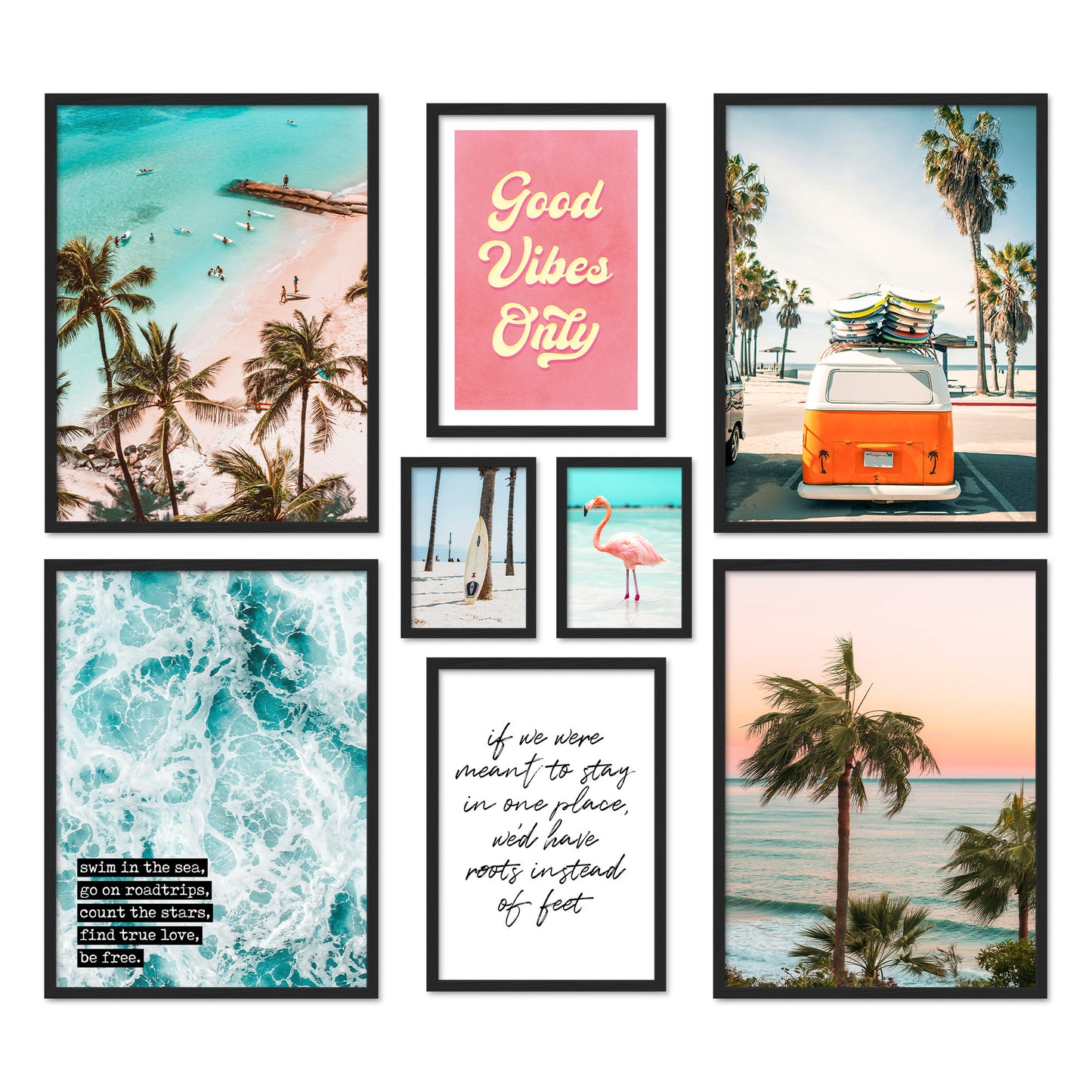 Poster Set Summer Vibes Bilderwand Wandbilder Sommer ARTFAVES