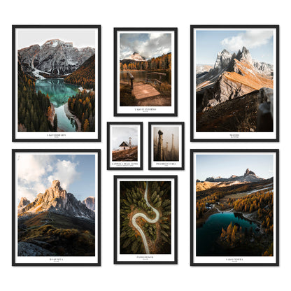 Poster Set The Dolomites I mehrteilige Bilderwand I Wandbilder Berge