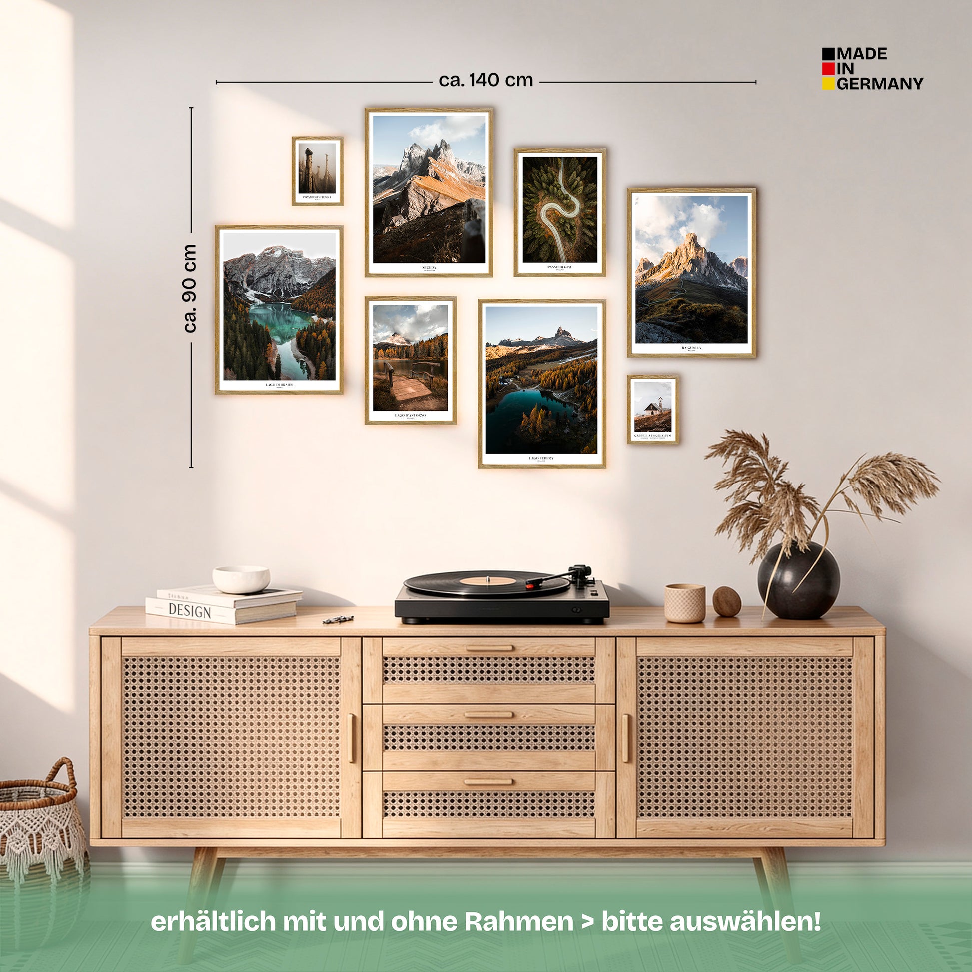 Poster Set The Dolomites Bilderwand Wandbilder Berge ARTFAVES