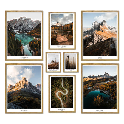 Poster Set The Dolomites Bilderwand Wandbilder Berge ARTFAVES
