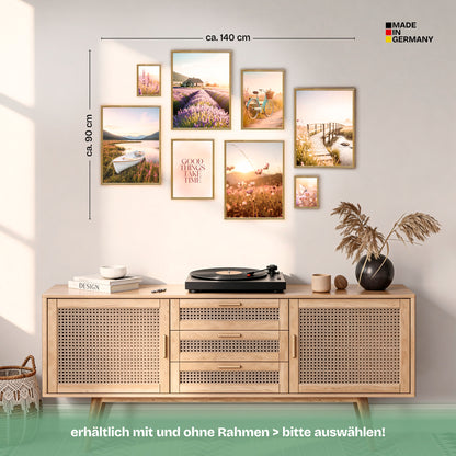 Poster Set Vintage Lake Summer Bilderwand Wandbilder Sommer ARTFAVES