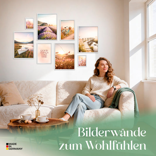 Poster Set Vintage Lake Summer Bilderwand Wandbilder Sommer ARTFAVES