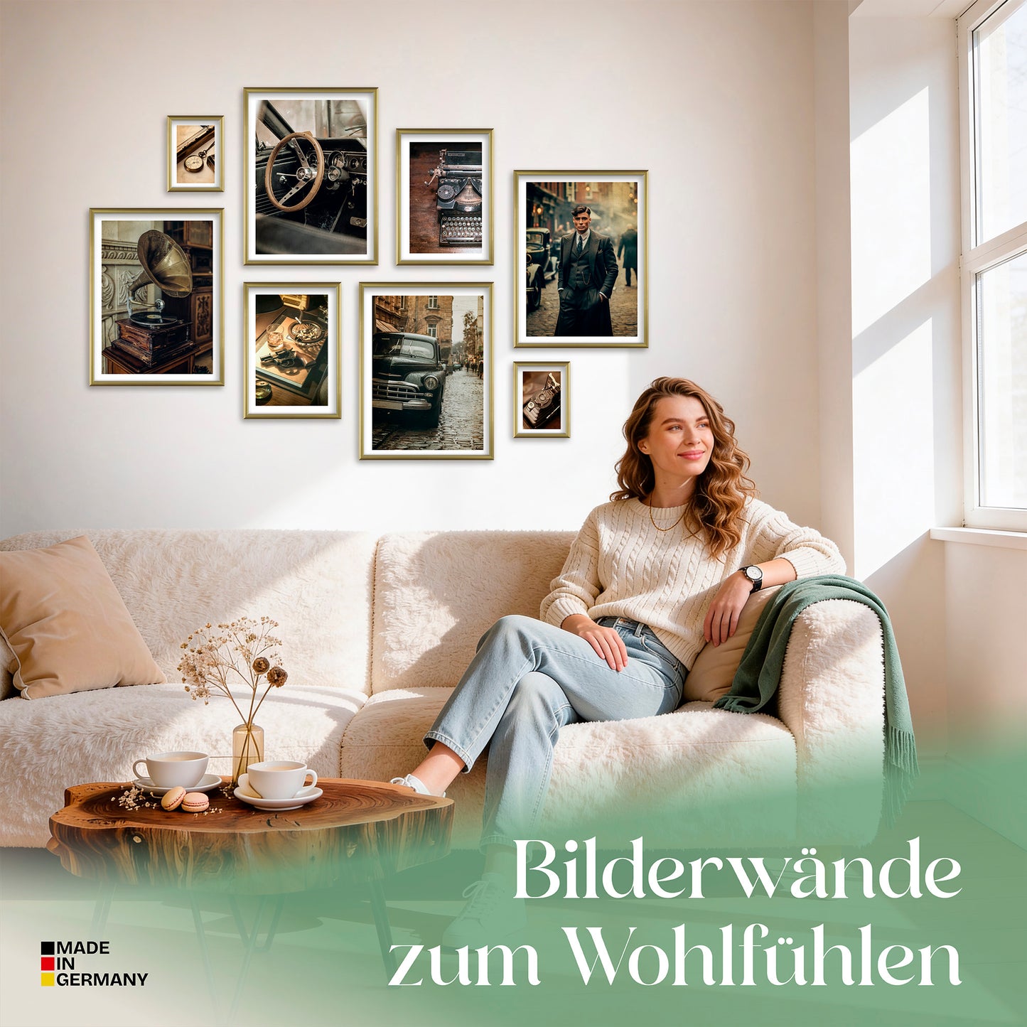 Poster Set Vintage London Bilderwand Wandbilder Gangster ARTFAVES
