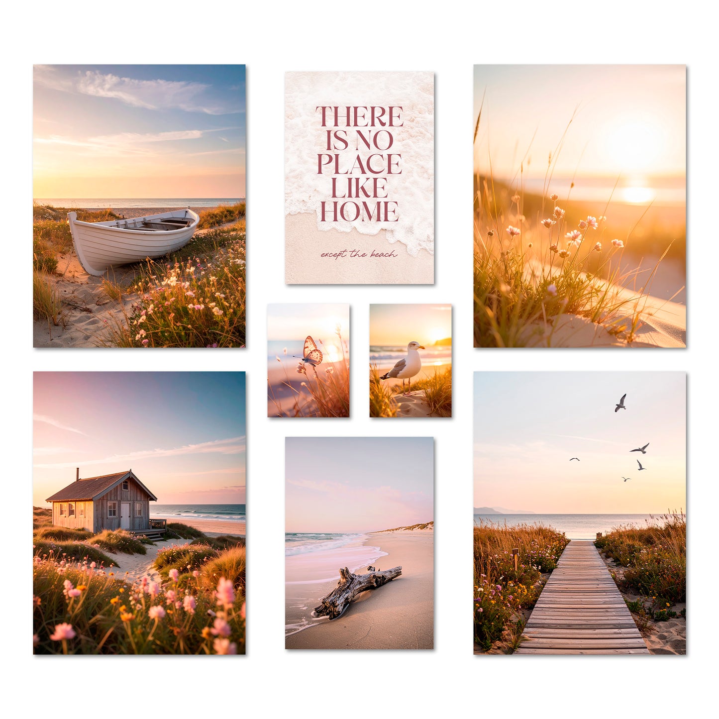 Poster Set Vintage Sea Summer I mehrteilige Bilderwand I Wandbilder Sommer