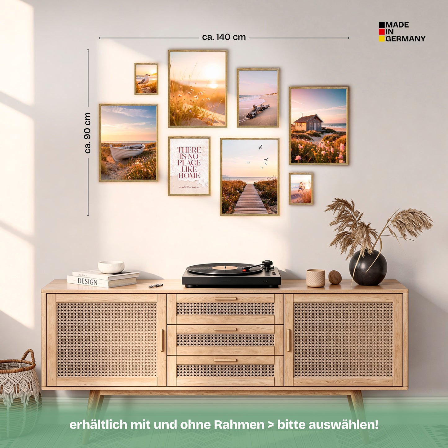 Poster Set Vintage Sea Summer Bilderwand Wandbilder Sommer ARTFAVES