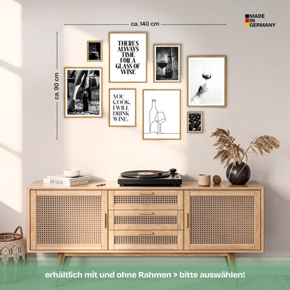 Poster Set Wine Time Bilderwand Wandbilder Wein ARTFAVES