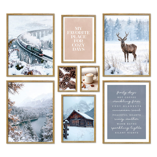 Poster Set Winter Dreams Bilderwand Wandbilder Winter ARTFAVES