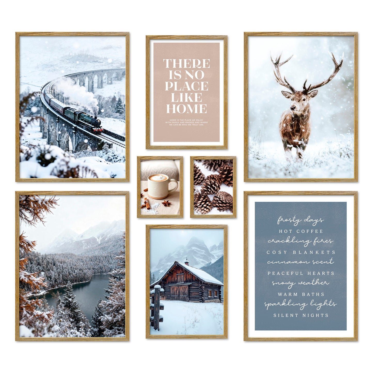 Poster Set Winter Dreams Bilderwand Wandbilder Winter ARTFAVES