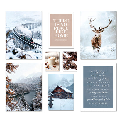 Poster Set Winter Dreams I mehrteilige Bilderwand I Wandbilder Winter